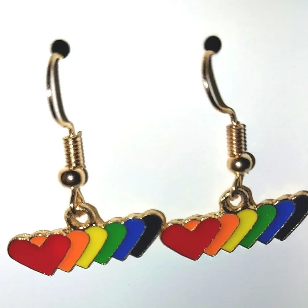 Super cute rainbow earrings